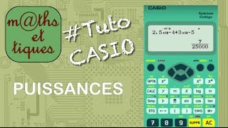 Calculer des puissances notation scientifique  Tutoriel CASIO Collège [upl. by Ronal63]