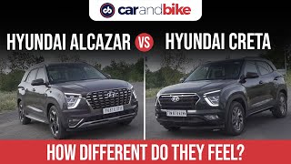 Hyundai Alcazar vs Hyundai Creta What’s Different [upl. by Encratis]