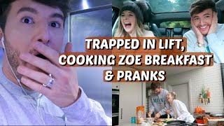 Trapped In Lift Cooking Zoe Breakfast amp Pranks [upl. by Garnes]