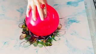 MUST SEE MULTI TECHNIQUEITS A LITTLE BEAUTY 🇦🇺 acrylic pouringfluid artBALLOON KISSING [upl. by Siobhan]