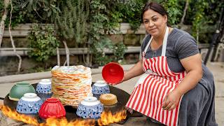 AZERBAIJANI Chef Cooks Italian street Food on FIRE Outdoors Village [upl. by Whelan]