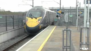 Trains at Ebbsfleet International HS1 200116 [upl. by Cordeelia]