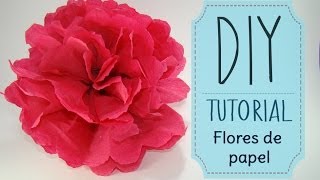 DIY Tutorial  Como hacer flores de papel Crepe o China  Kaele ☁ [upl. by Hekker]