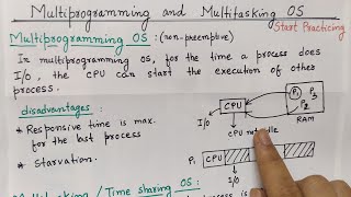 Multiprogramming Operating System and Multitasking Operating System  Types of Operating System [upl. by Freyah663]