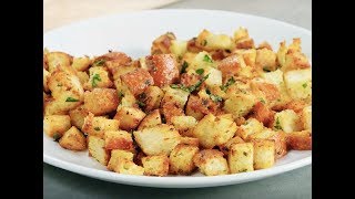 Andrew Zimmern Cooks Garlic amp Herb Croutons [upl. by Linkoski]