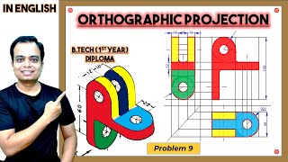 Orthographic ProjectionProblem 9 [upl. by Juno]