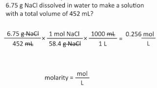 Molarity  Chemistry Tutorial [upl. by Jereld]