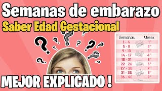 COMO SABER LA EDAD GESTACIONAL l COMO CALCULAR SEMANAS DE GESTACION [upl. by Nylirak855]