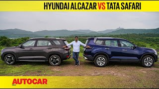 Hyundai Alcazar vs Tata Safari  Two very different takes on the three row SUV  Autocar India [upl. by Lytle269]