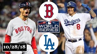 Boston Red Sox vs Los Angeles Dodgers Highlights  World Series Game 5  October 28 2018 [upl. by Jessee]