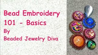 Bead Embroidery 101  Bead Embroidery Tutorial  Basics [upl. by Fortin]