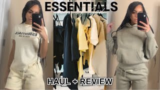 HUGE ESSENTIALS Fear Of God Review  Haul  Is it worth it  Sizing Guide  DeUndrea lcs [upl. by Jerrie]