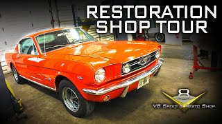 Muscle Car Restoration Shop Tour at V8 Speed amp Resto Shop [upl. by Jacquet]