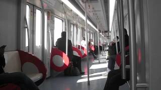 Kunming Metro Train System  Airport to East Bus Station  Yunnan  China  March 2013 [upl. by Yhtimit480]