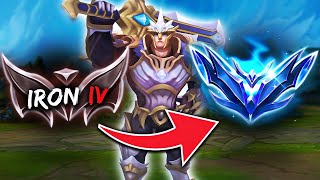 Iron to Diamond with GAREN ONLY Episode 1 [upl. by Saturday541]